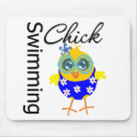 Cute Sporty Swimming Chick Mouse Pads