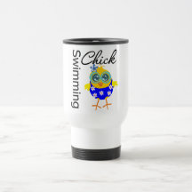 Cute Sporty Swimming Chick Mugs