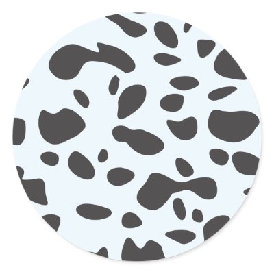 Cute Spots Dots Dalmatian Dog Skin Pattern Round Sticker by graphicdesigner