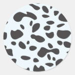 Cute Spots Dots Dalmatian Dog Skin Pattern Round Sticker