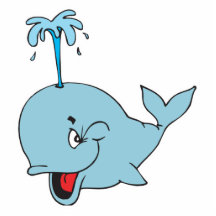 cute spouting whale photo cut outs