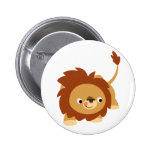 Cute Sprightly Cartoon Lion Button Badge buttons
