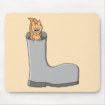 Cute Squirrel in a Boot. Mousepad