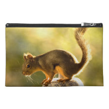 Cute Squirrel on a Cookie Jar Travel Accessory Bag