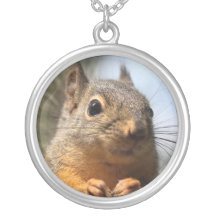 Cute Squirrel Smiling Closeup Photo Custom Jewelry