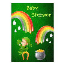 Cute St. Patrick's Day Baby Shower Invitation