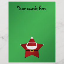 Cute star santa claus full color flyer