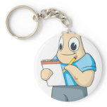 Cute Starfish Writing on Notepad Keychains
