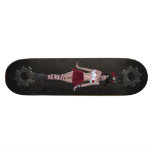 Cute Steampunk Goth Girl & Gears Black Skateboard