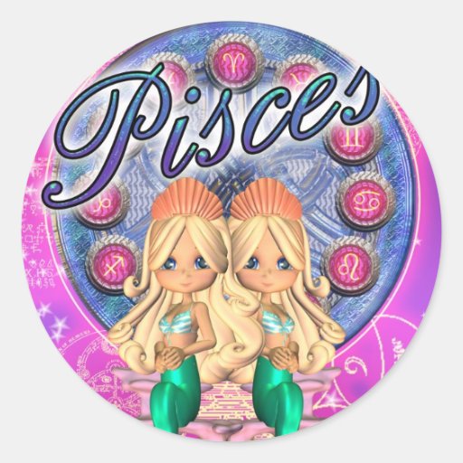 Cute Stickers Pisces Zodiac Mermaids Zazzle