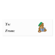 Cute Story Time Teddy Bear Design Business Card Template
