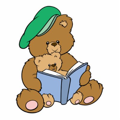 Cute Story Time Teddy Bear Design Photo Sculptures by doonidesigns