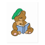 Cute Story Time Teddy Bear Design Postcard