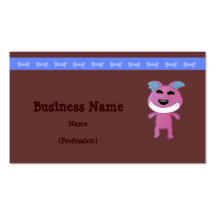 Cute strange dog business card template