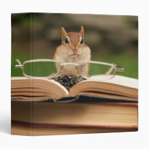 Cute Studious Chipmunk 1.5" Photo Album Binder