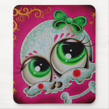 Cute sugar skull mousepad