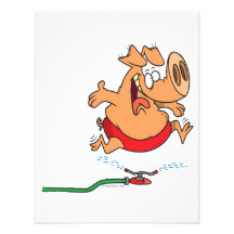 cute summer sprinkler piggy pig invite