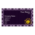 Cute Sun & Heart on Purple Plaid Business Card