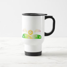 Cute sun kawaii cartoon coffee mugs