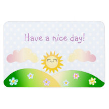 Cute sun kawaii cartoon flexible magnet