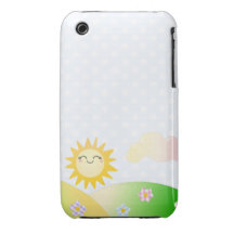 Cute sun kawaii cartoon iPhone 3 cover