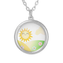 Cute sun kawaii cartoon jewelry