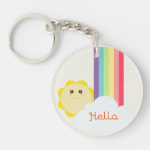Cute Sun & Rainbow Key Chain