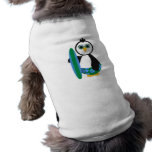 Cute Sunny Surfer Penguin Dog Tee