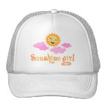 Cute sunshine girl hat with happy sun cartoon