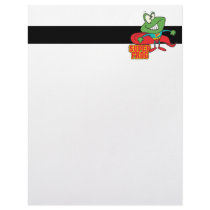 cute super frog superhero cartoon customized letterhead