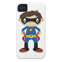 Cute Superhero Boy iphone Case Case-Mate iPhone 4 Cases