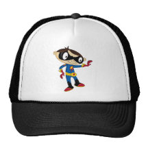 Cute Superhero Boy Mesh Hat