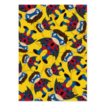 Cute Superhero Boy Pattern Business Card Templates