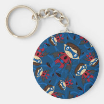 Cute Superhero Boy Pattern Key Chains