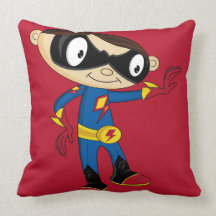 Cute Superhero Boy Pillow