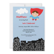 CUTE Superhero Boys Birthday Party Invitation