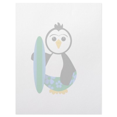 Cute Surfer Penguin by mydeas