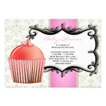CUTE Sweet Baby Girl Pink Shower Invitation