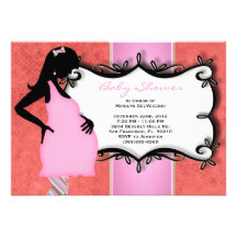 CUTE Sweet Baby Girl Pink Shower Custom Announcements