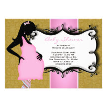 CUTE Sweet Baby Girl Pink Shower Custom Announcement