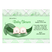 CUTE Sweet Green Baby Shower Custom Invites