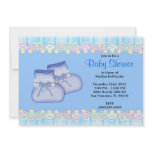 CUTE Sweet Plush Baby Booties Baby Shower Personalized Invites