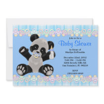 CUTE Sweet Plush Baby Panda Bear Baby Shower Personalized Invitations