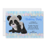 CUTE Sweet Plush Baby Panda Bear Birthday Invitations
