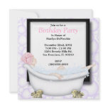 CUTE Sweet Spa Bath Massage and Beauty Party Invit Announcement