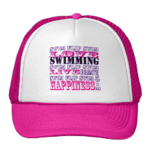 Cute Swim Gifts and Apparel for Girls and Women Mesh Hat