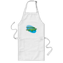 cute swimming alligator apron