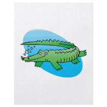 cute swimming alligator custom flyer