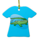 cute swimming alligator christmas ornament