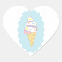 Cute Swirl Ice Cream Cone Stickers